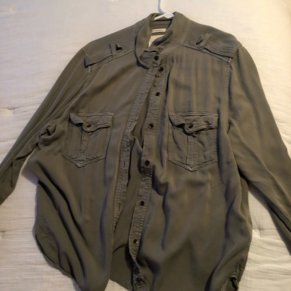 Barely Worn Army Green Button Up